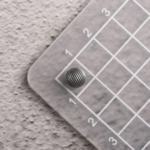round bead, lantern bead, spacer bead, s925 sterling silver, silver bead, oxidized silver bead - Image 2