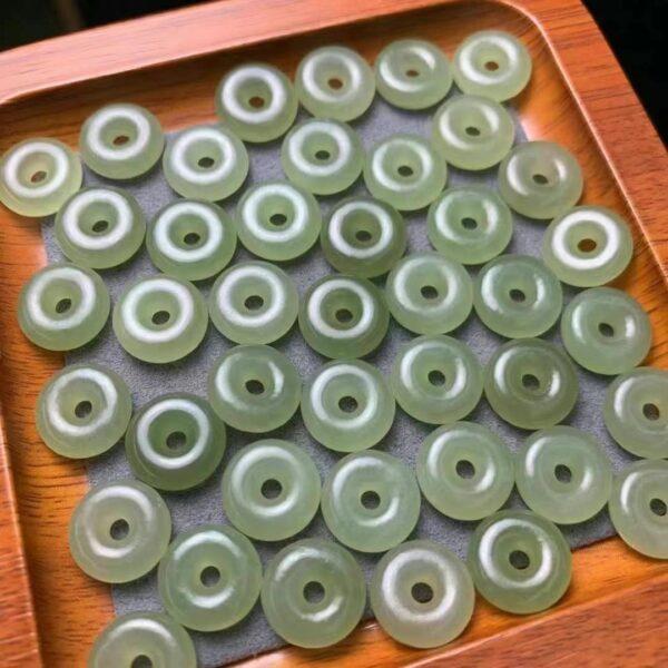 nephrite bead,  ring bead, donut jade bead, green bead, high quality bead,genuine bead, natural bead - Image 2