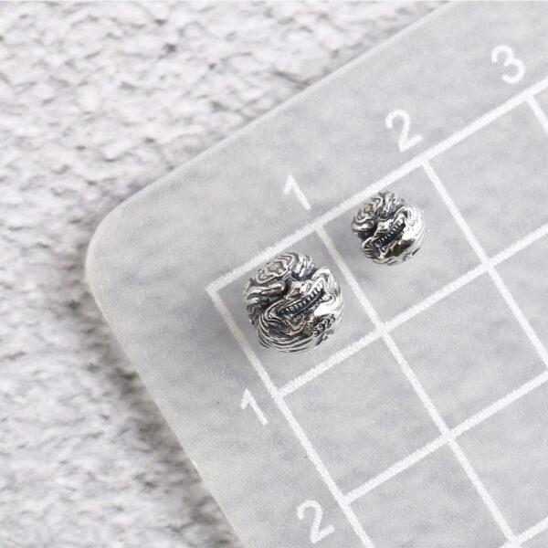 demon bead, spacer bead, s925 sterling silver, silver bead, oxidized silver bead - Image 2