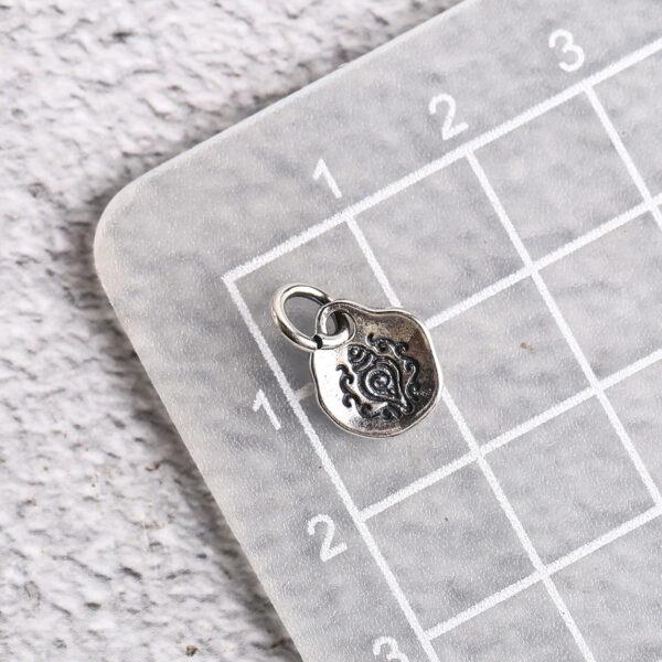 conch charm, spacer bead, s925 sterling silver, silver charm, oxidized silver bead - Image 2