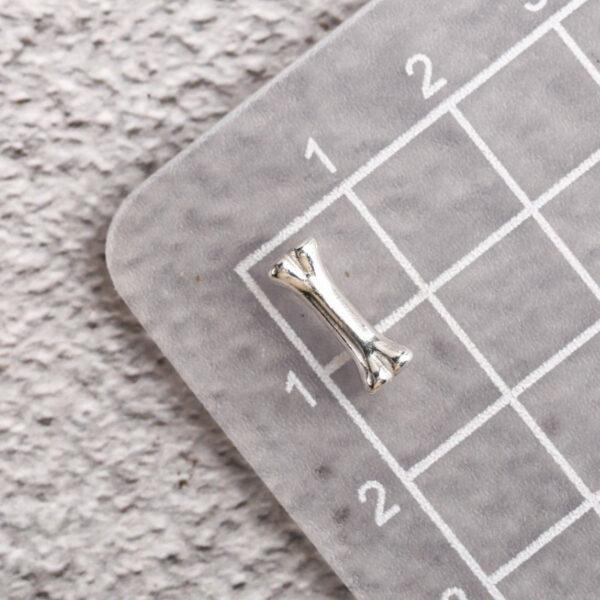 bone bead, spacer bead, s925 sterling silver, silver bead, oxidized silver bead - Image 2