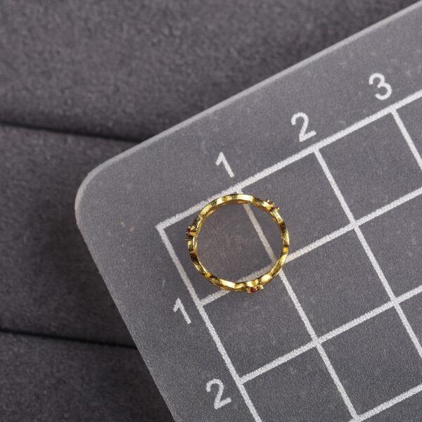 ring bead, hollow bead, flower bead, jump ring, spacer bead, s925 sterling silver, silver bead, golden bead, gild bead - Image 2