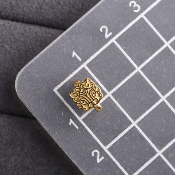 beast bead, beast clasp, s925 sterling silver, silver findings, golden clasp, gild hook - Image 2