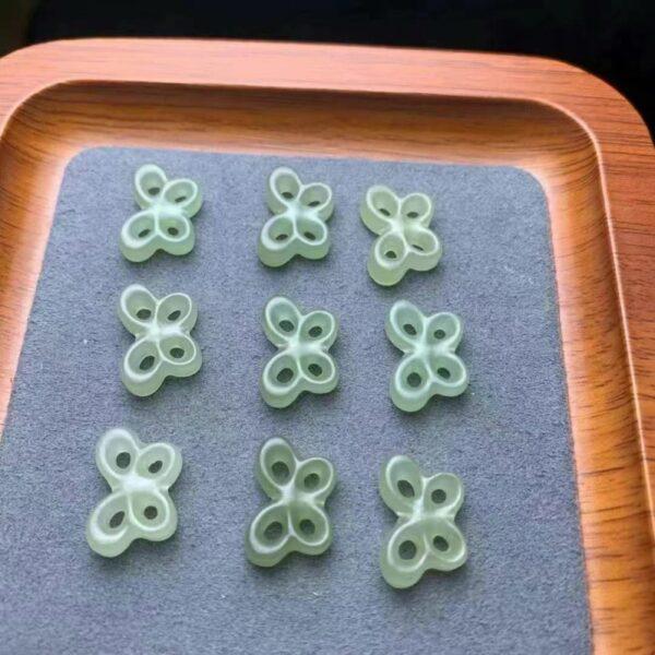 nephrite bead, butterfly bead, jade bead, green bead, high quality bead, genuine bead, natural bead - Image 2