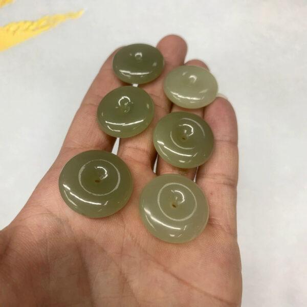 nephrite bead, rondelle bead, donut bead, jade bead, green bead, high quality bead, genuine bead, natural bead - Image 2