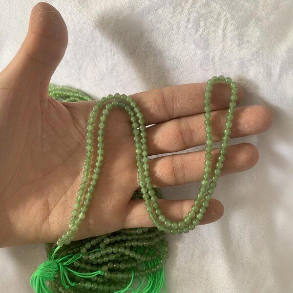 nephrite bead, round bead, whole strand bead, green bead, jade bead, high quality bead, genuine bead, natural bead - Image 2