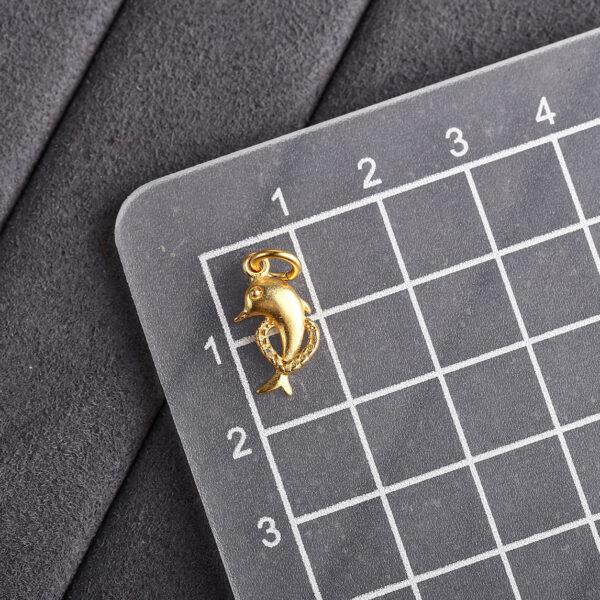 dolphin charm, s925 sterling silver, silver charm, golden charm, gild charm - Image 2