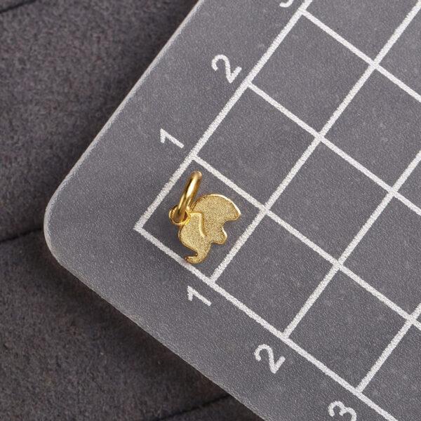 elephant charm, golden elephant bead, s925 sterling silver, silver bead, golden bead, gild charm - Image 2