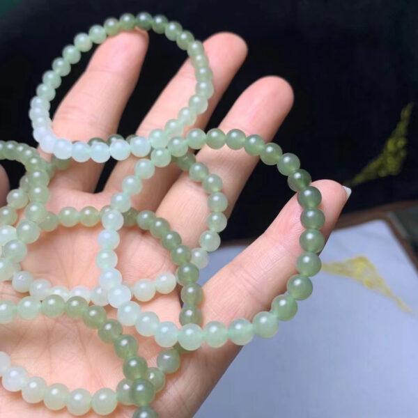 round beaded bracelet, nephrite bracelet, jade bracelet, gradient green bracelet, genuine natural bracelet - Image 2