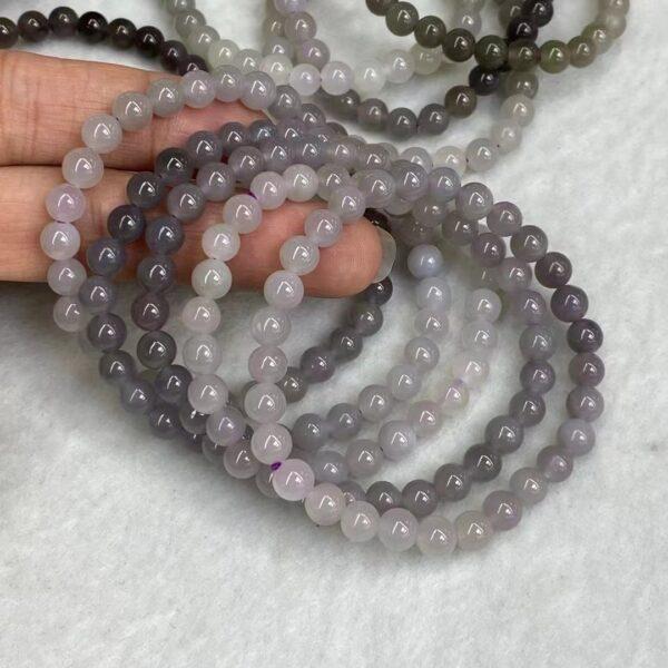 round beaded bracelet, nephrite bracelet, jade bracelet, gradient purple bracelet, genuine natural bracelet - Image 2