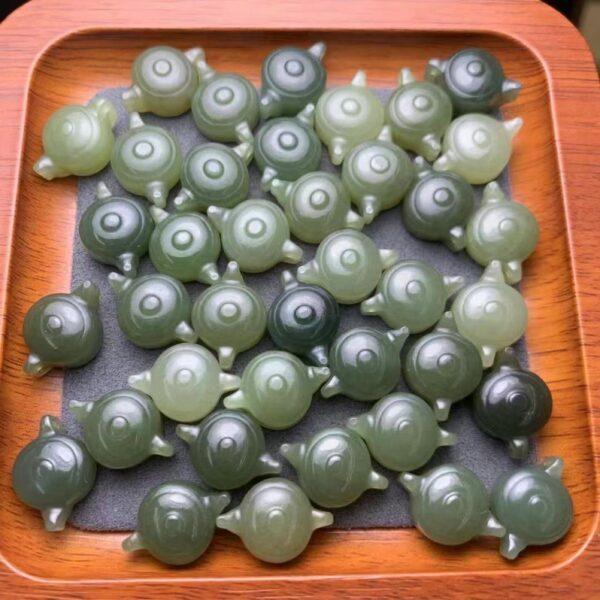 nephrite charm, pot charm, jade charm, green bead, high quality bead, genuine bead, natural bead - Image 3