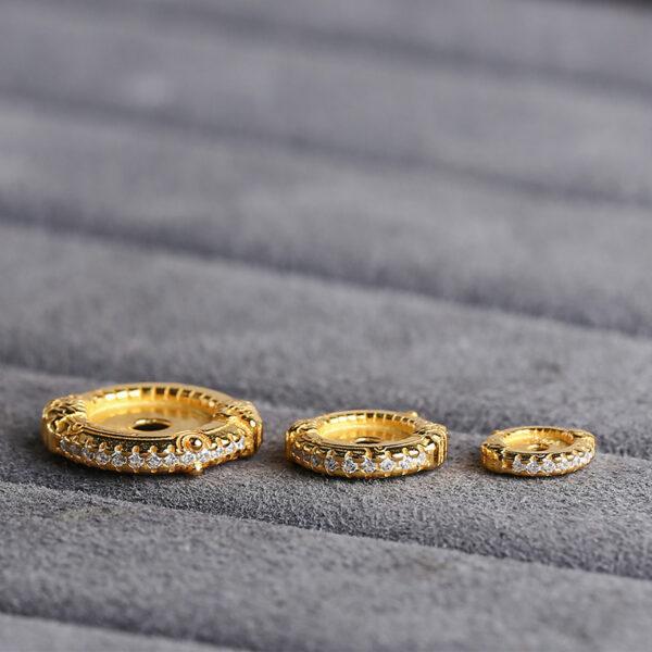 gasket bead, dragon pattern bead, spacer bead, s925 sterling silver, silver bead, golden bead, gild bead - Image 3