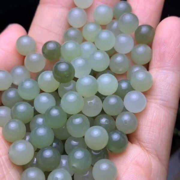 nephrite bead, round bead, jade bead, green bead, high quality bead, genuine bead, natural bead - Image 3