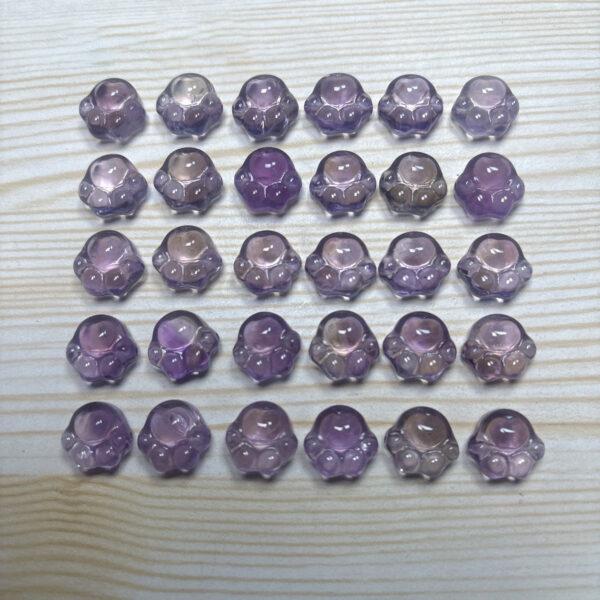 genuine natural ametrine cat paw bead, ametrine bead, purple bead, cat paw bead - Image 3