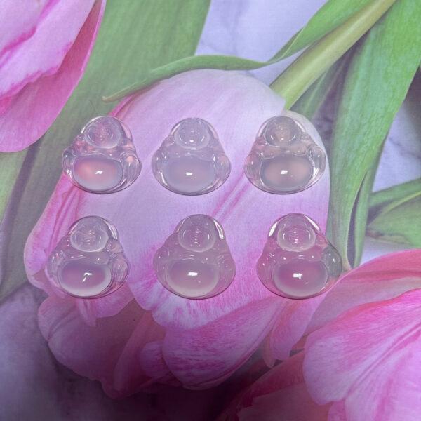 genuine natural agate bead, agate charm, clear bead, white bead, Buddha charm - Image 3