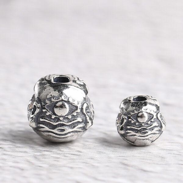 demon bead, spacer bead, s925 sterling silver, silver bead, oxidized silver bead - Image 3