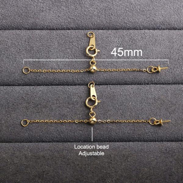 extension chain, chain bead, tail chain, silver findings, s925 sterling silver, golden findings, gild findings - Image 3