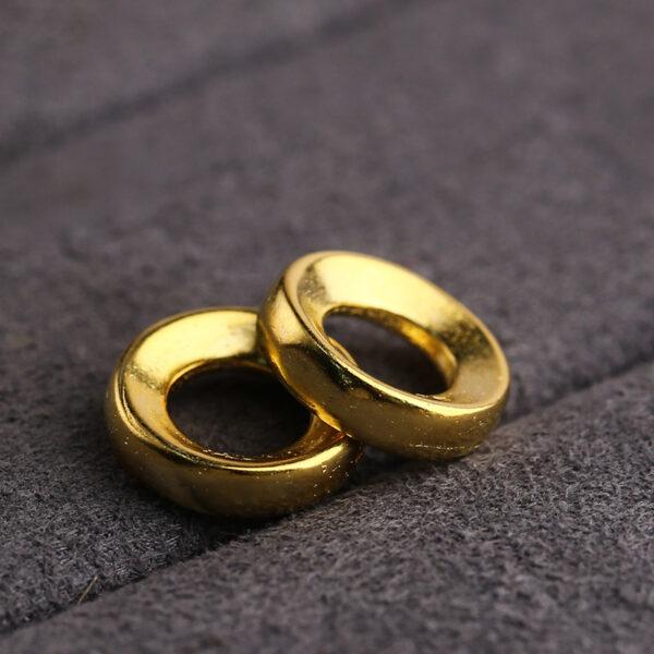 ring bead, simple bead, spacer bead, jump ring bead, s925 sterling silver, golden bead, gild bead - Image 3