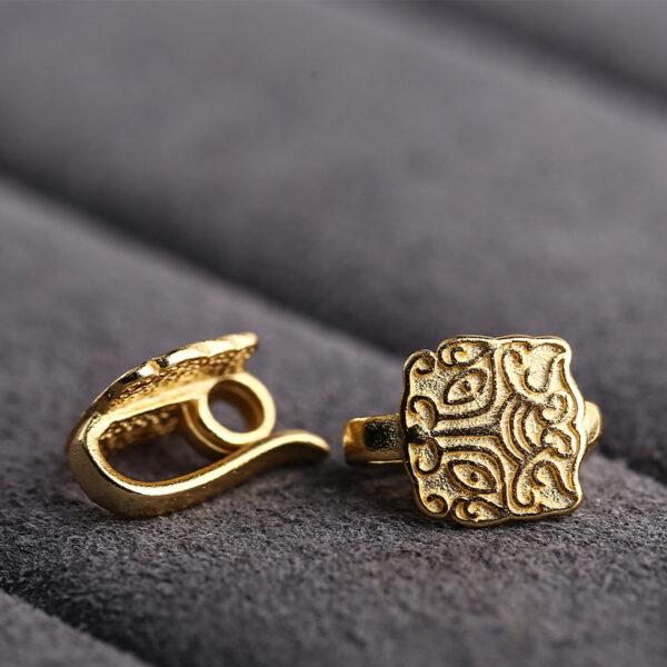 beast bead, beast clasp, s925 sterling silver, silver findings, golden clasp, gild hook - Image 3