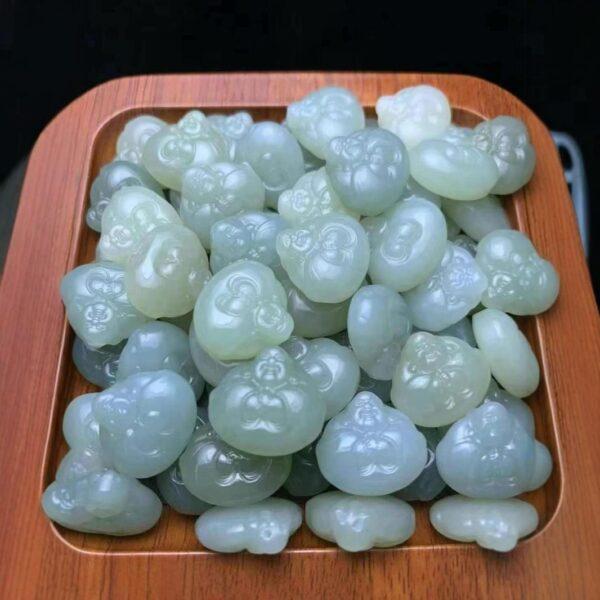 nephrite charm, Maitreya Buddha charm, jade bead, green bead, high quality bead, genuine bead, natural bead - Image 3