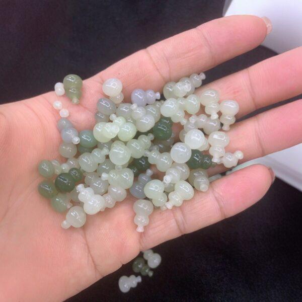 nephrite bead, gourd bead, jade bead, green bead, high quality bead, genuine bead, natural bead - Image 3