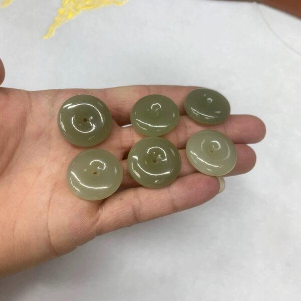 nephrite bead, rondelle bead, donut bead, jade bead, green bead, high quality bead, genuine bead, natural bead - Image 3