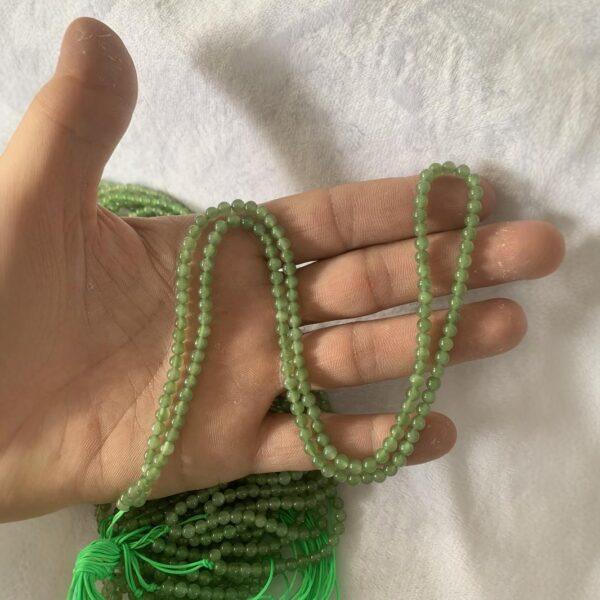 nephrite bead, round bead, whole strand bead, green bead, jade bead, high quality bead, genuine bead, natural bead - Image 3