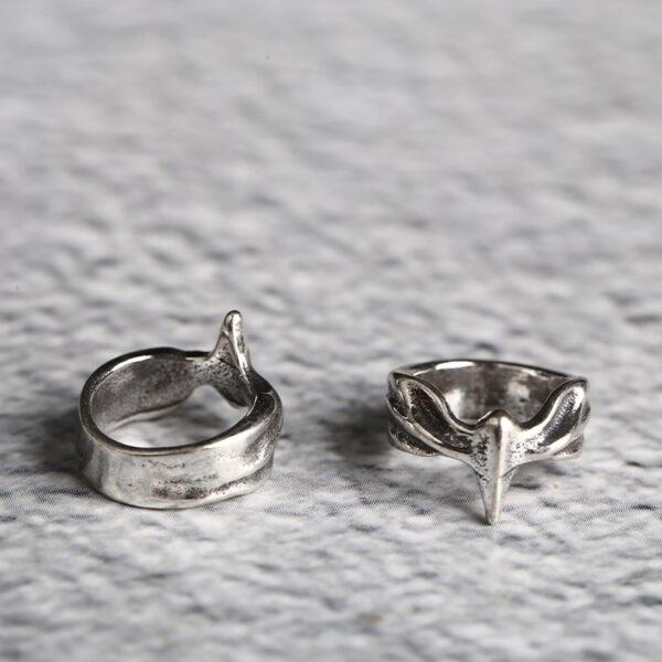 ring bead, wing pattern bead, jump ring, spacer bead, s925 sterling silver, silver bead, oxidized silver bead - Image 3