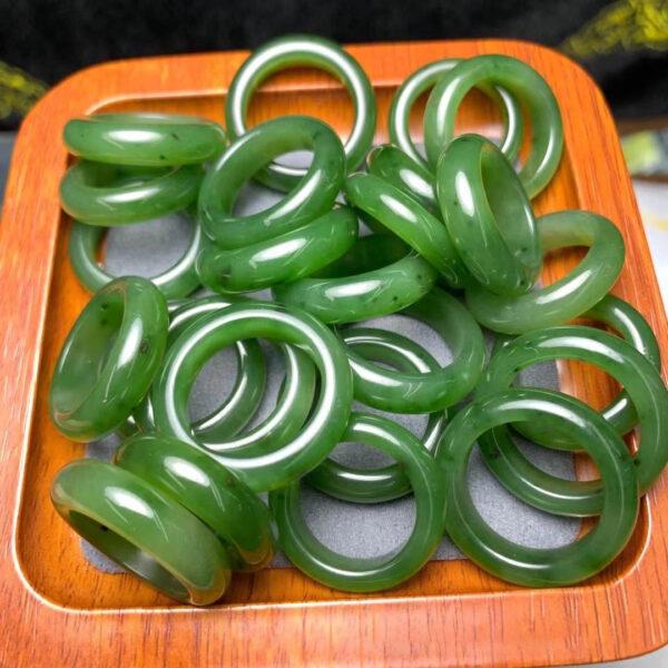 nephrite bead, ring bead, jade ring, jade bead, green bead, high quality bead, genuine bead, natural bead - Image 3
