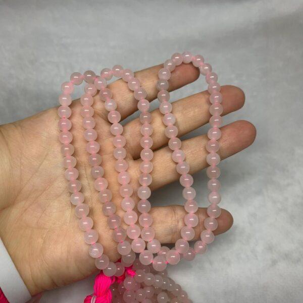 nephrite bead, round bead, whole strand bead, pink bead, clear bead, jade bead, high quality bead, genuine bead, natural bead - Image 4