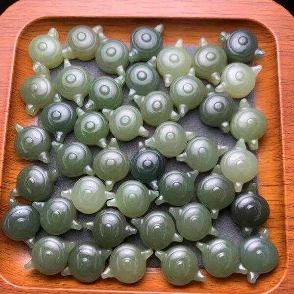 nephrite charm, pot charm, jade charm, green bead, high quality bead, genuine bead, natural bead - Image 4