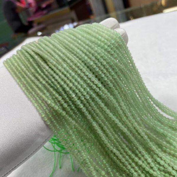 nephrite bead, round bead, whole strand bead, green bead, clear bead, jade bead, high quality bead, genuine bead, natural bead - Image 4