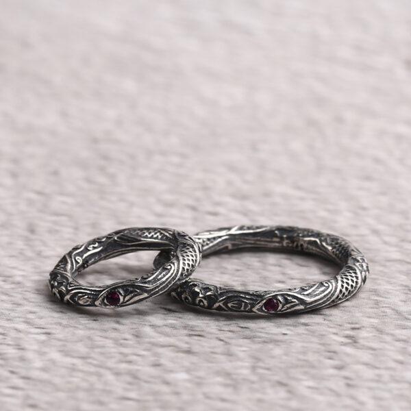 Ring bead, flower pattern bead, spacer bead, jump ring, s925 sterling silver, silver bead, oxidized silver bead - Image 4