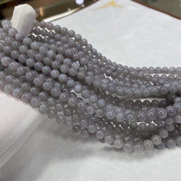 nephrite bead, round bead, whole strand bead, smoky gray bead, jade bead, high quality bead, genuine bead, natural bead - Image 4