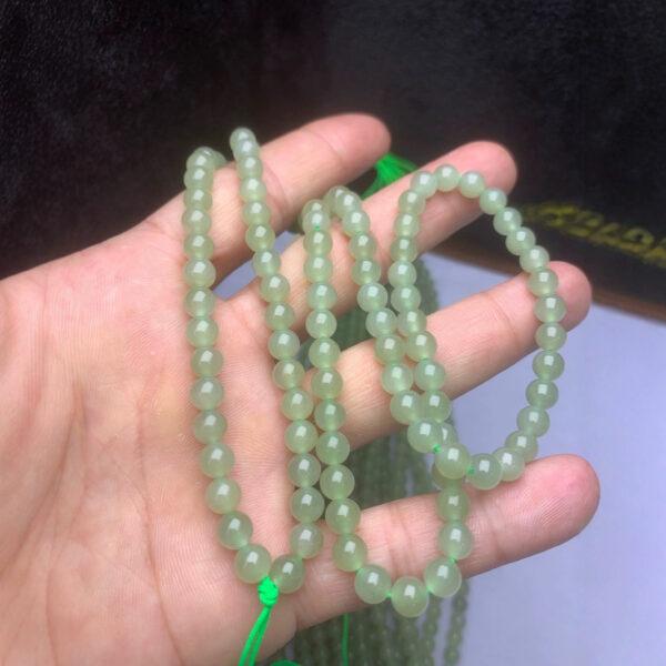 nephrite bead, round bead, whole strand bead, green bead, clear bead, jade bead, high quality bead, genuine bead, natural bead - Image 4