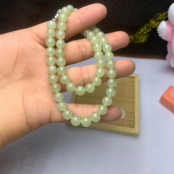 nephrite bead, round bead, whole strand bead, green bead, jade bead, high quality bead, genuine bead, natural bead - Image 4