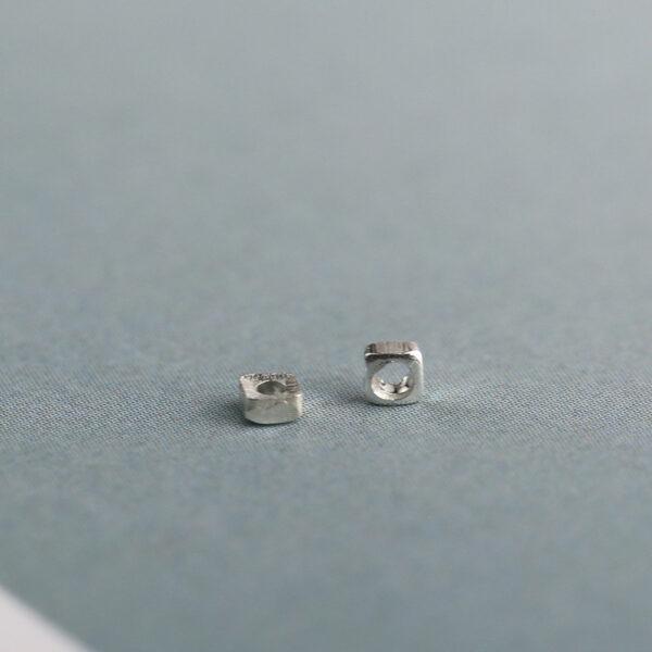 square bead, simple bead, spacer bead, s925 sterling silver, silver bead, bright silver bead - Image 4