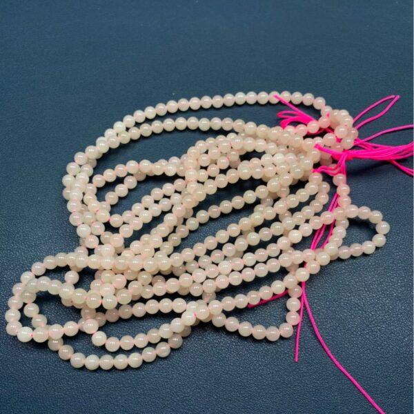 nephrite bead, round bead, whole strand bead, pink bead, jade bead, high quality bead, genuine bead, natural bead - Image 4