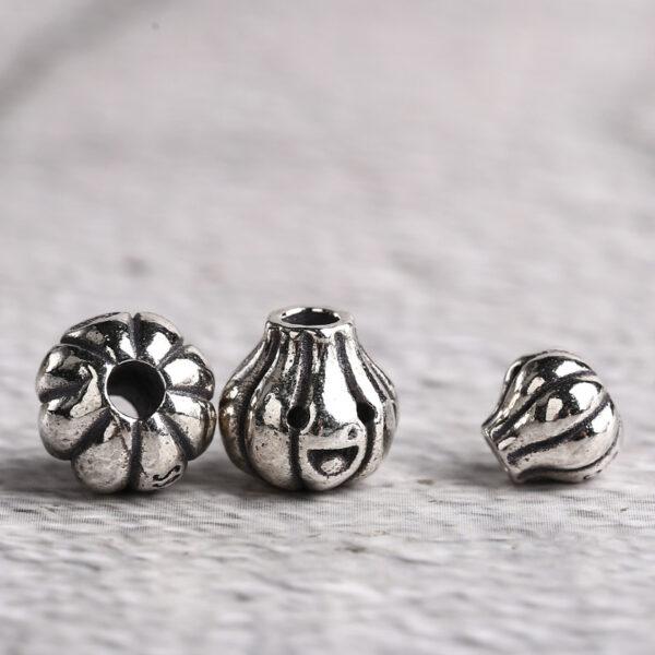 garlic bead, spacer bead, s925 sterling silver, silver bead, oxidized silver bead - Image 4