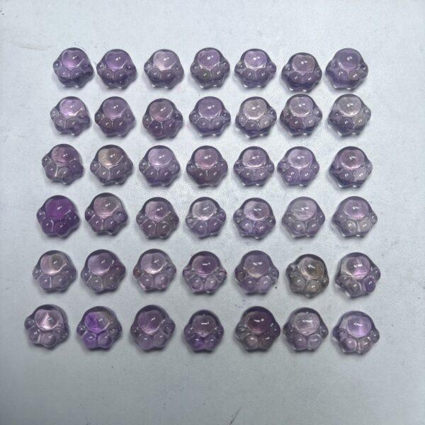 genuine natural ametrine cat paw bead, ametrine bead, purple bead, cat paw bead - Image 4