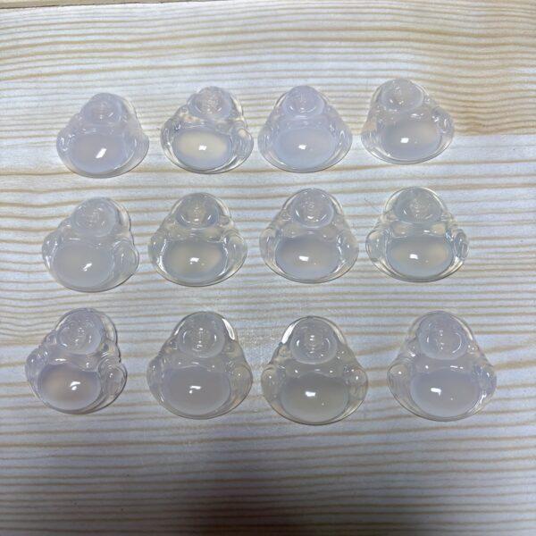 genuine natural agate bead, agate charm, clear bead, white bead, Buddha charm - Image 4