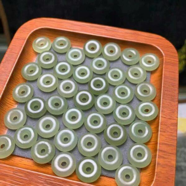 nephrite bead,  ring bead, donut jade bead, green bead, high quality bead,genuine bead, natural bead - Image 3