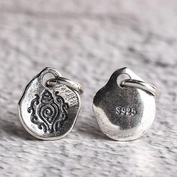 conch charm, spacer bead, s925 sterling silver, silver charm, oxidized silver bead - Image 4