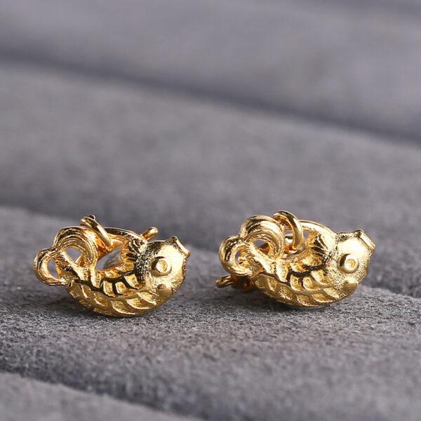 fish charm, golden Koi bead, s925 sterling silver, golden charm, gild bead - Image 4