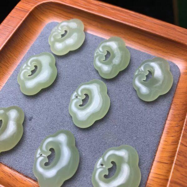nephrite charm, ruyi charm, jade bead, green bead, high quality bead, genuine bead, natural bead - Image 4
