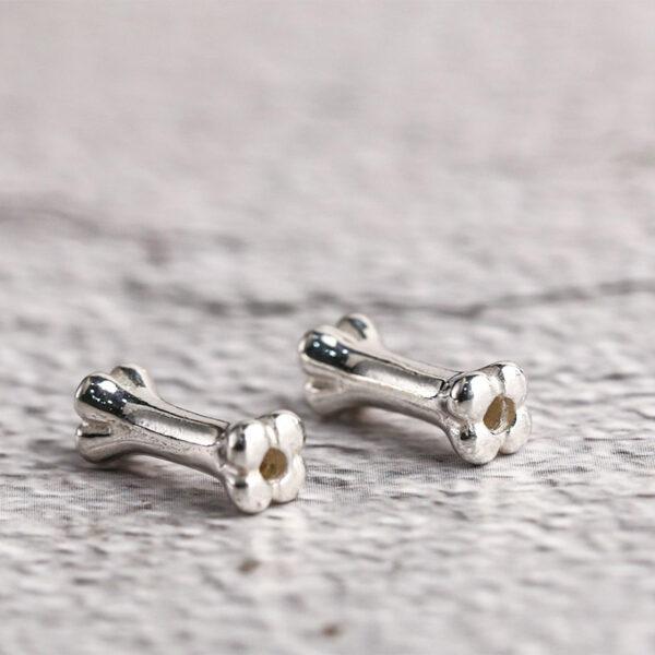 bone bead, spacer bead, s925 sterling silver, silver bead, oxidized silver bead - Image 4