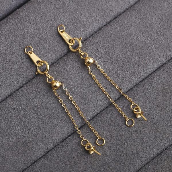 extension chain, chain bead, tail chain, silver findings, s925 sterling silver, golden findings, gild findings - Image 4