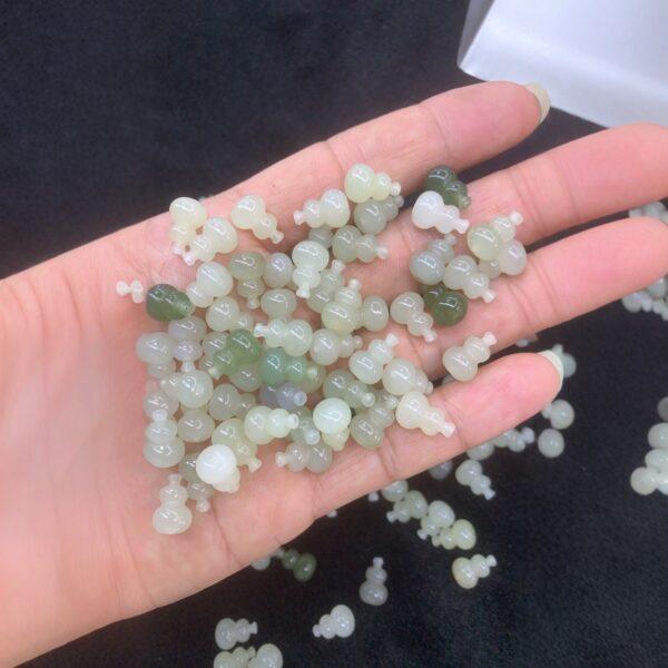 nephrite bead, gourd bead, jade bead, green bead, high quality bead, genuine bead, natural bead - Image 4