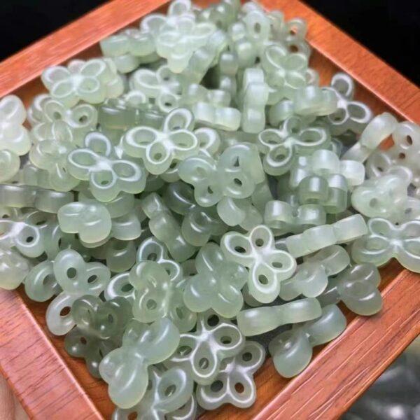 nephrite bead, butterfly bead, jade bead, green bead, high quality bead, genuine bead, natural bead - Image 4