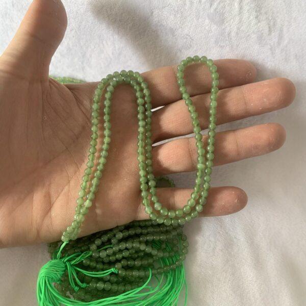nephrite bead, round bead, whole strand bead, green bead, jade bead, high quality bead, genuine bead, natural bead - Image 4